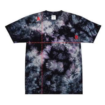 Camiseta oversize con efecto tie-dye azul y negro