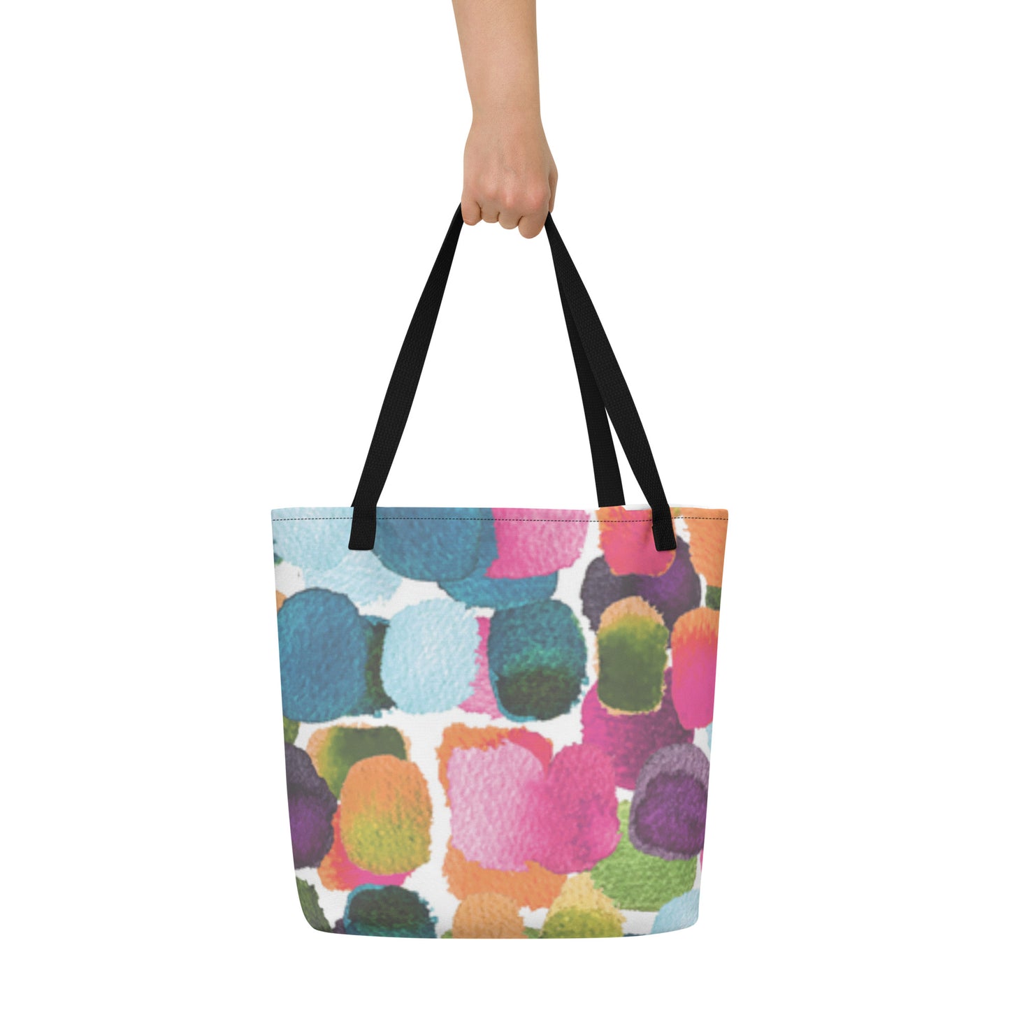 Bolso grande con lunares de colores